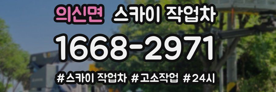 의신면 스카이 작업차