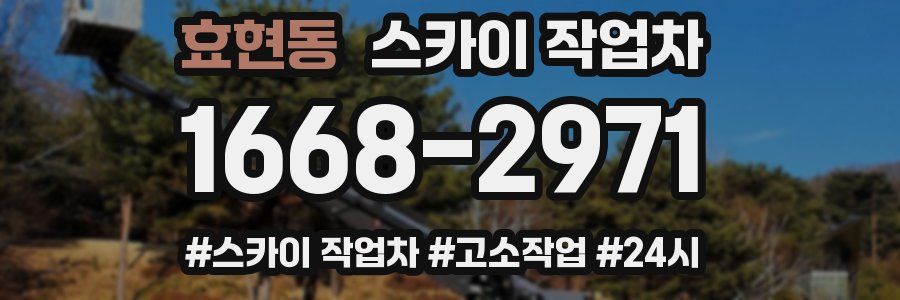 효현동 스카이 작업차