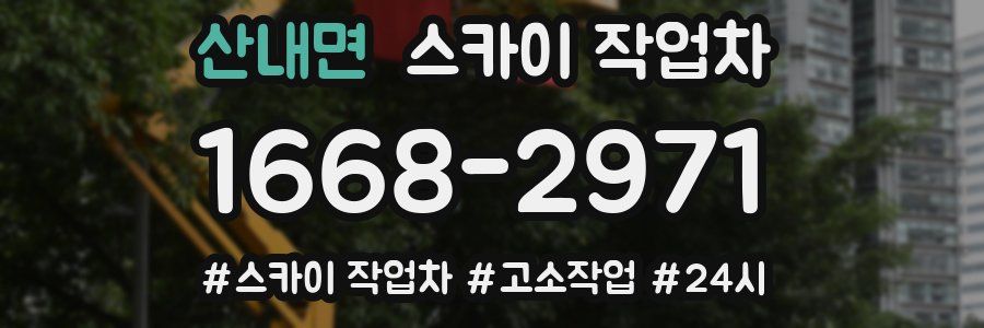 산내면 스카이 작업차