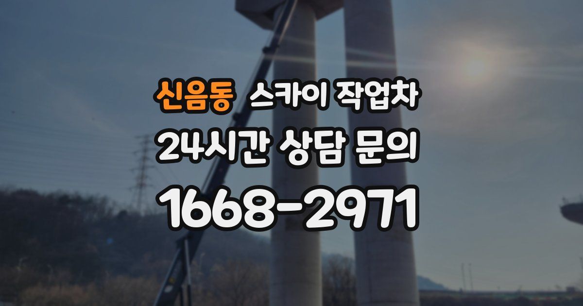 신음동 스카이 작업차