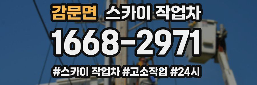 감문면 스카이 작업차