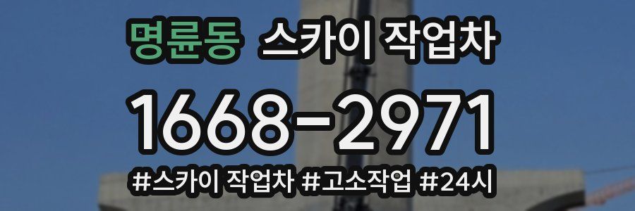 명륜동 스카이 작업차