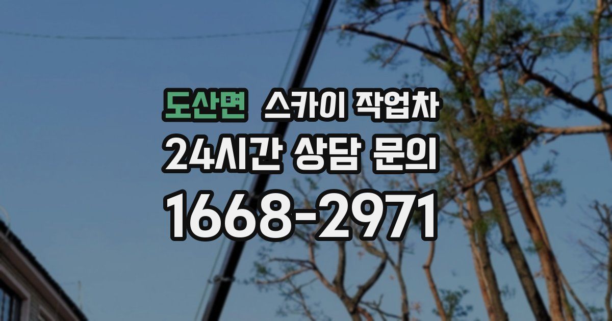 도산면 스카이 작업차