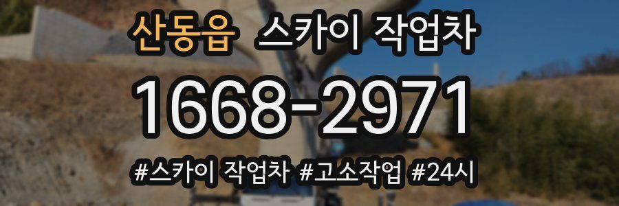 산동읍 스카이 작업차