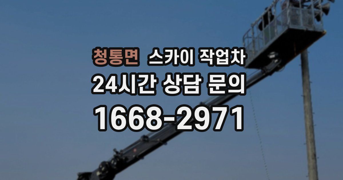 청통면 스카이 작업차