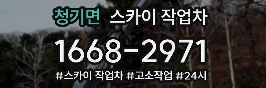 청기면 스카이 작업차