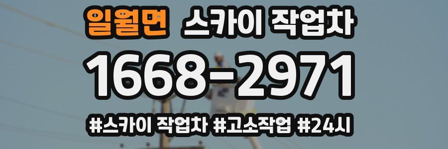 일월면 스카이 작업차