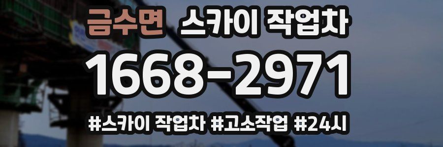 금수면 스카이 작업차