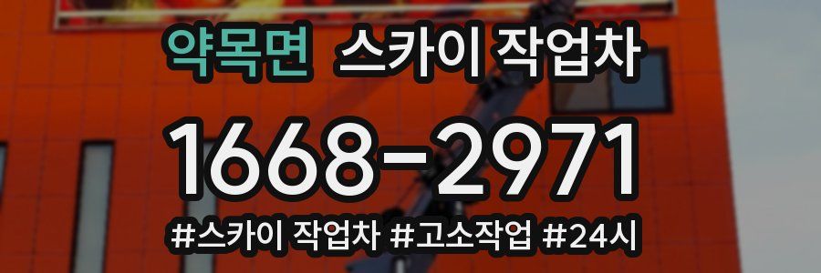 약목면 스카이 작업차