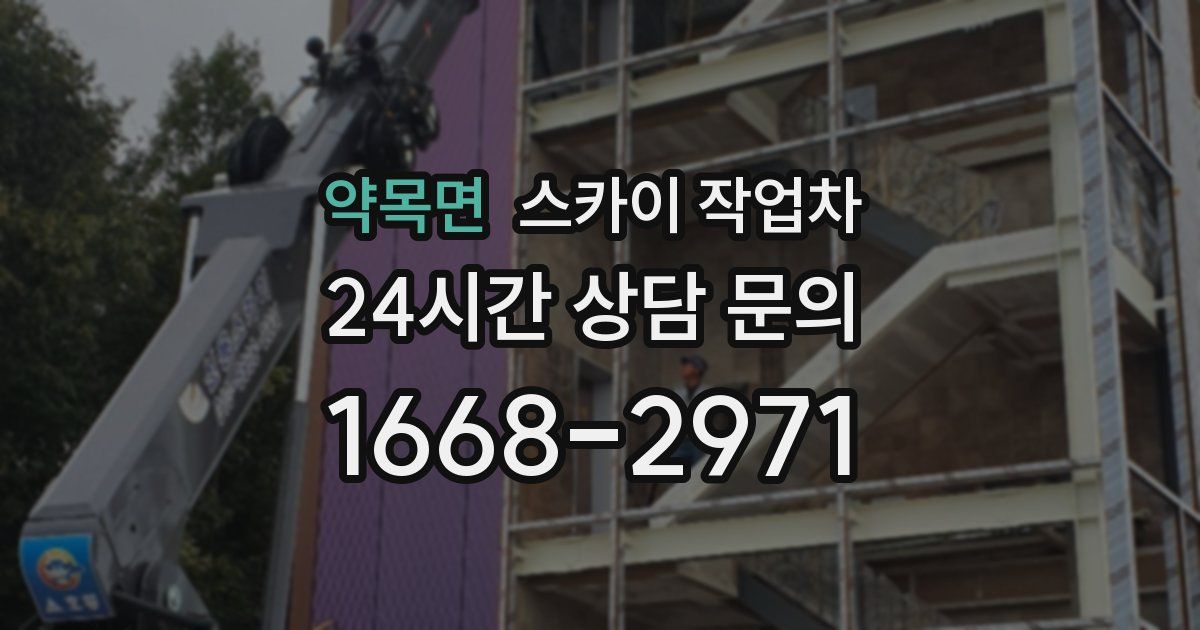 약목면 스카이 작업차