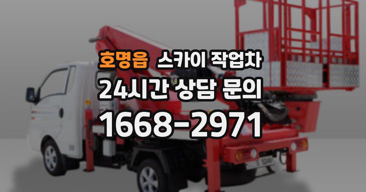 호명읍 스카이 작업차