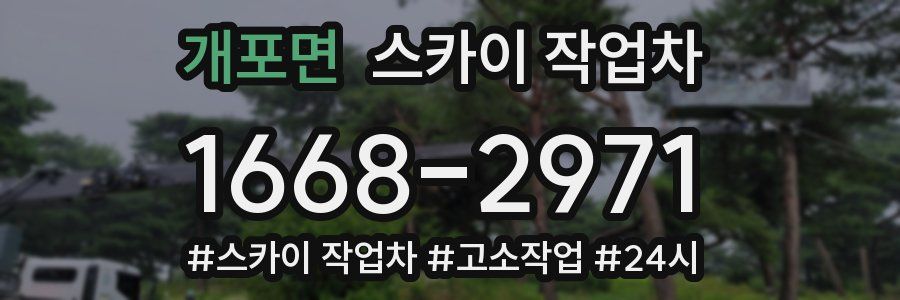 개포면 스카이 작업차