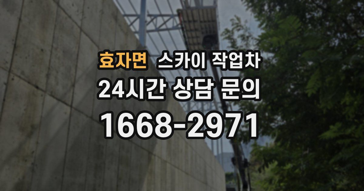 효자면 스카이 작업차