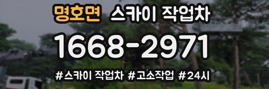 명호면 스카이 작업차