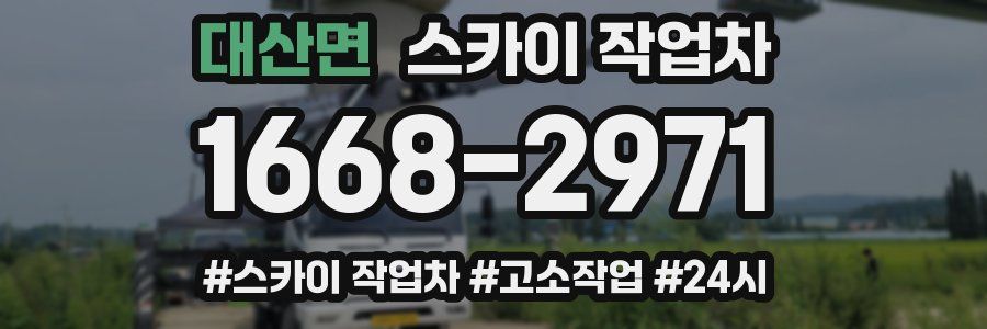 대산면 스카이 작업차