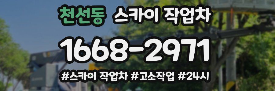 천선동 스카이 작업차