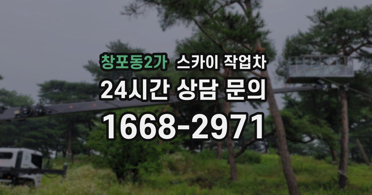 창포동2가 스카이 작업차