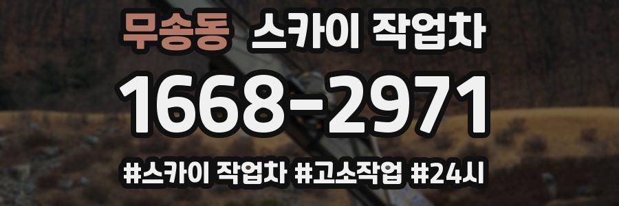 무송동 스카이 작업차