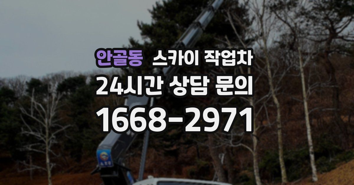 안골동 스카이 작업차