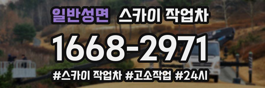 일반성면 스카이 작업차