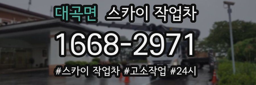대곡면 스카이 작업차