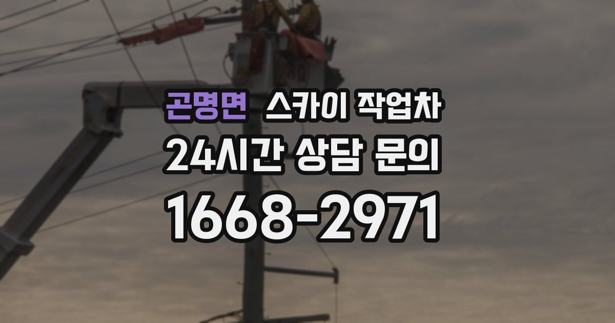 곤명면 스카이 작업차