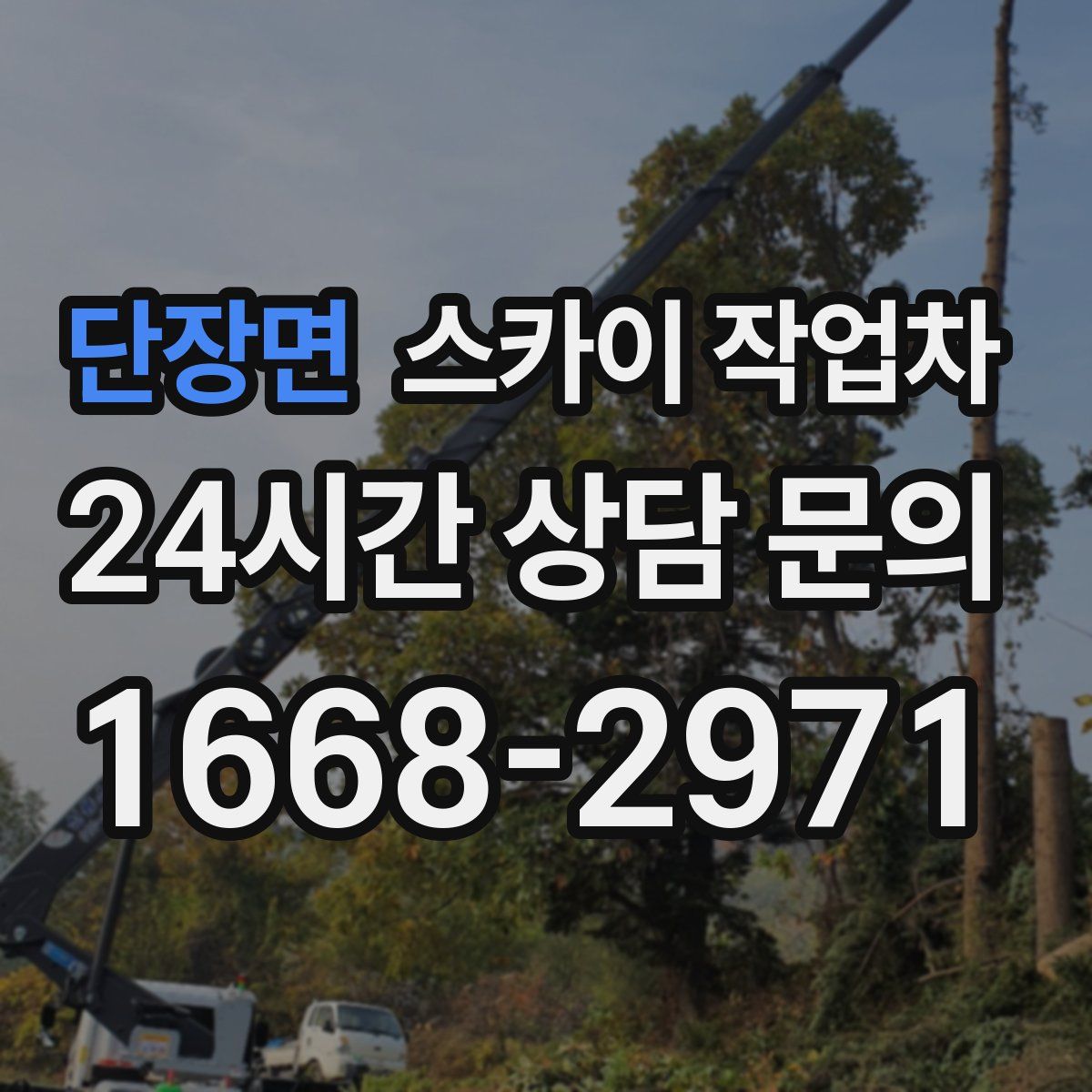 단장면 스카이 작업차