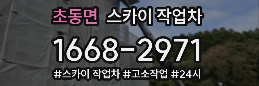 초동면 스카이 작업차