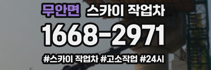 무안면 스카이 작업차