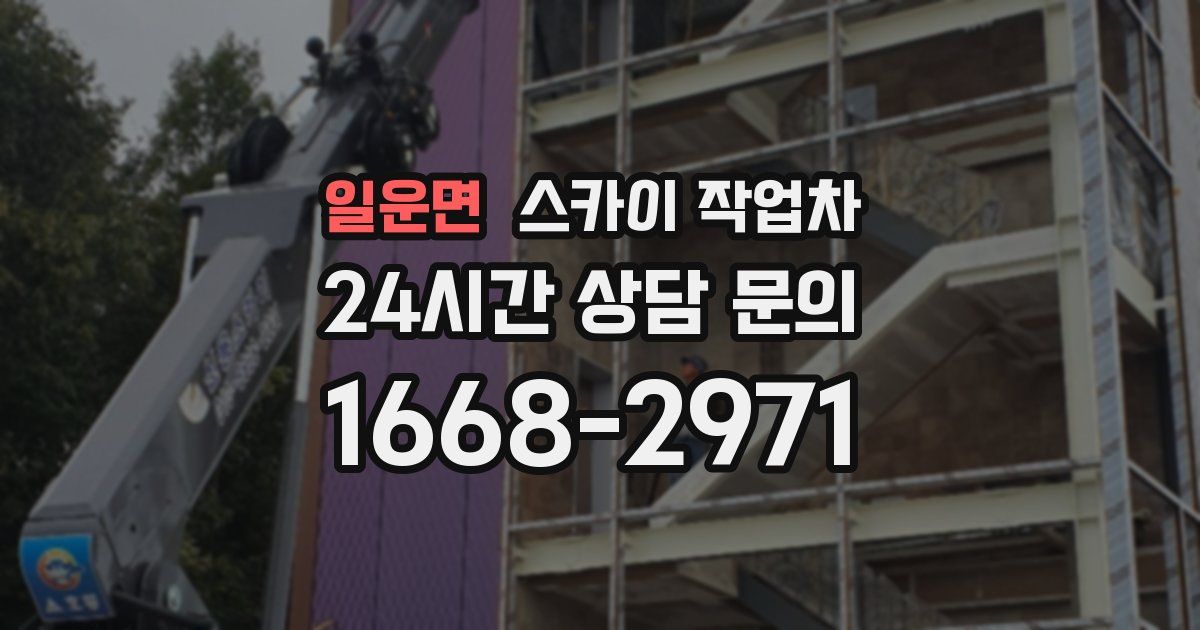 일운면 스카이 작업차