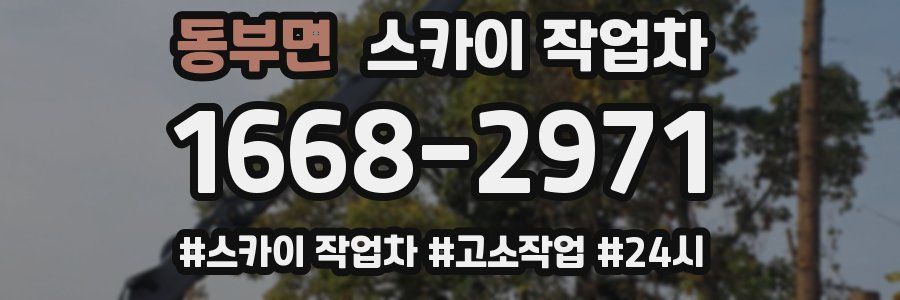 동부면 스카이 작업차