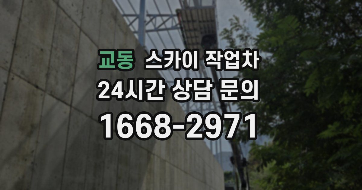 교동 스카이 작업차