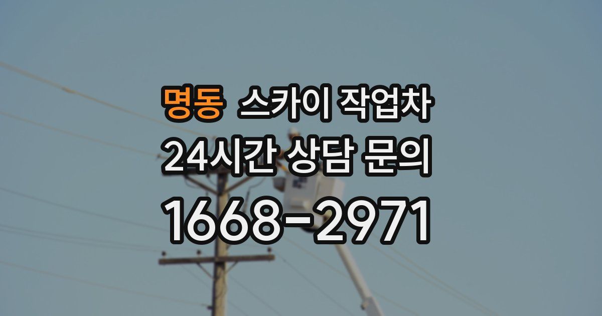 명동 스카이 작업차