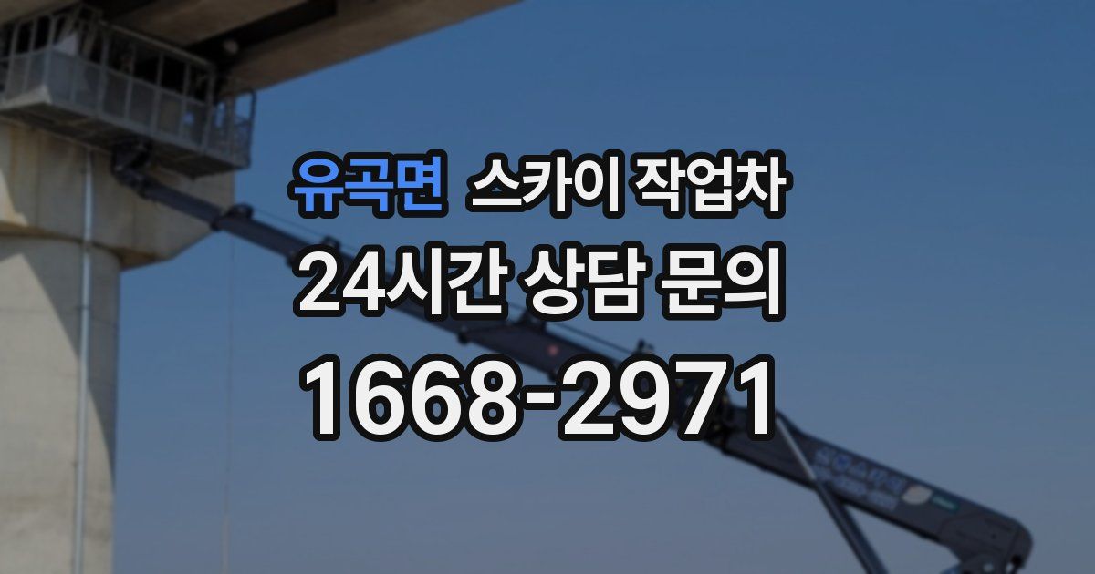 유곡면 스카이 작업차