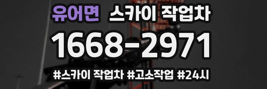 유어면 스카이 작업차