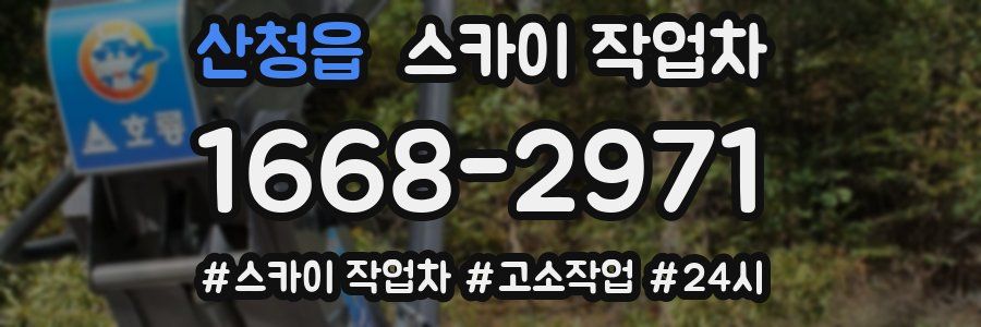 산청읍 스카이 작업차