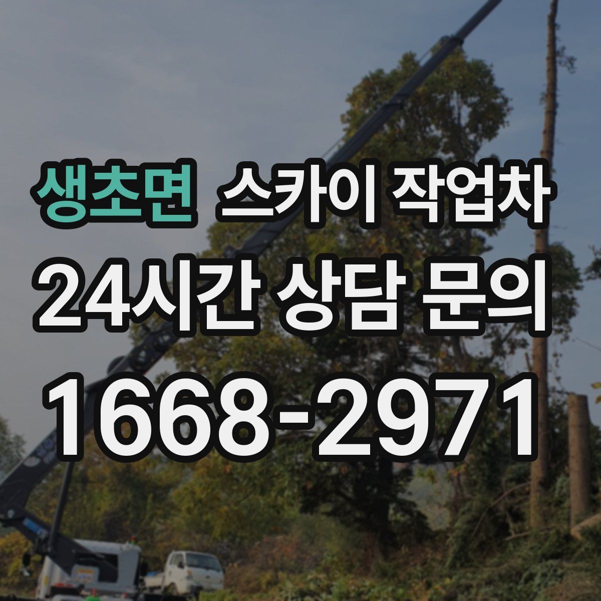 생초면 스카이 작업차