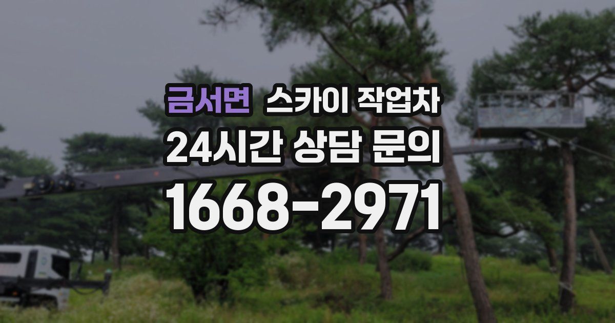 금서면 스카이 작업차
