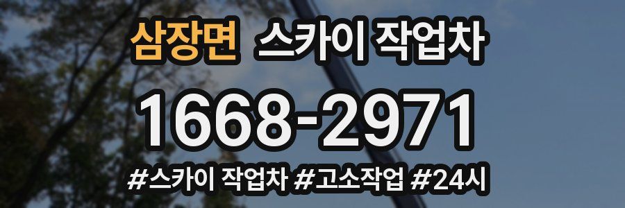 삼장면 스카이 작업차