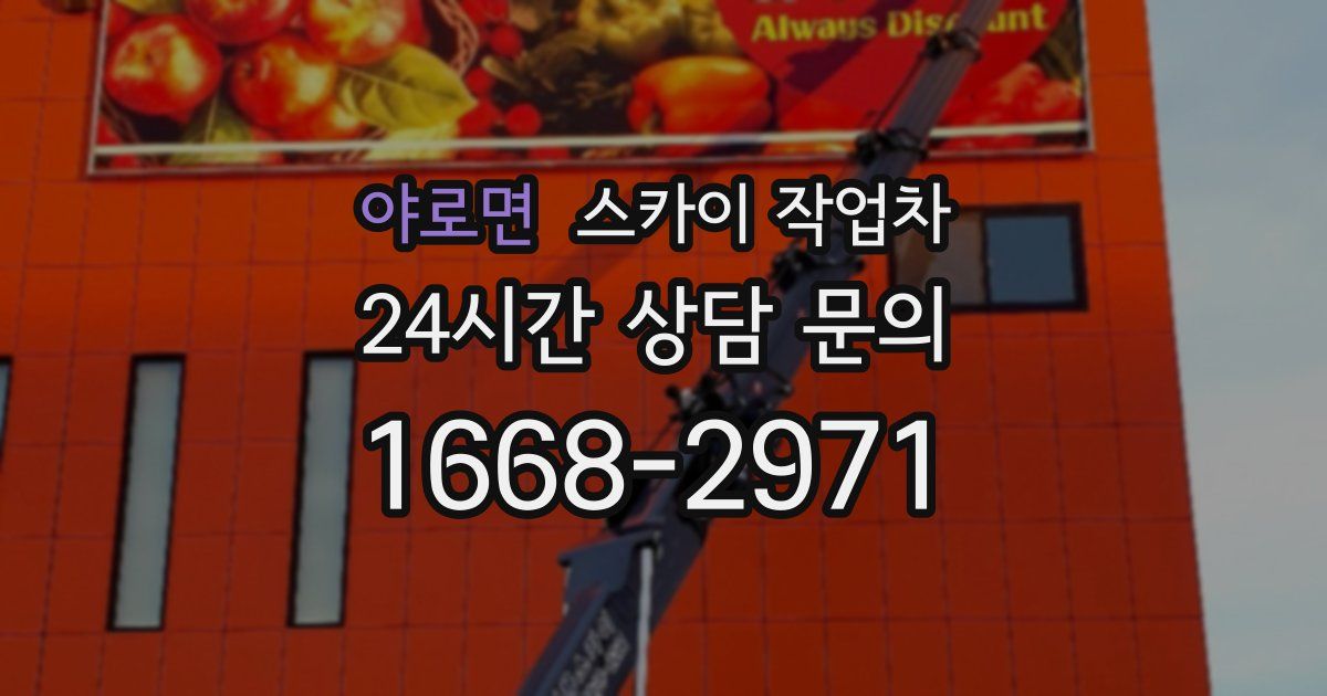 야로면 스카이 작업차