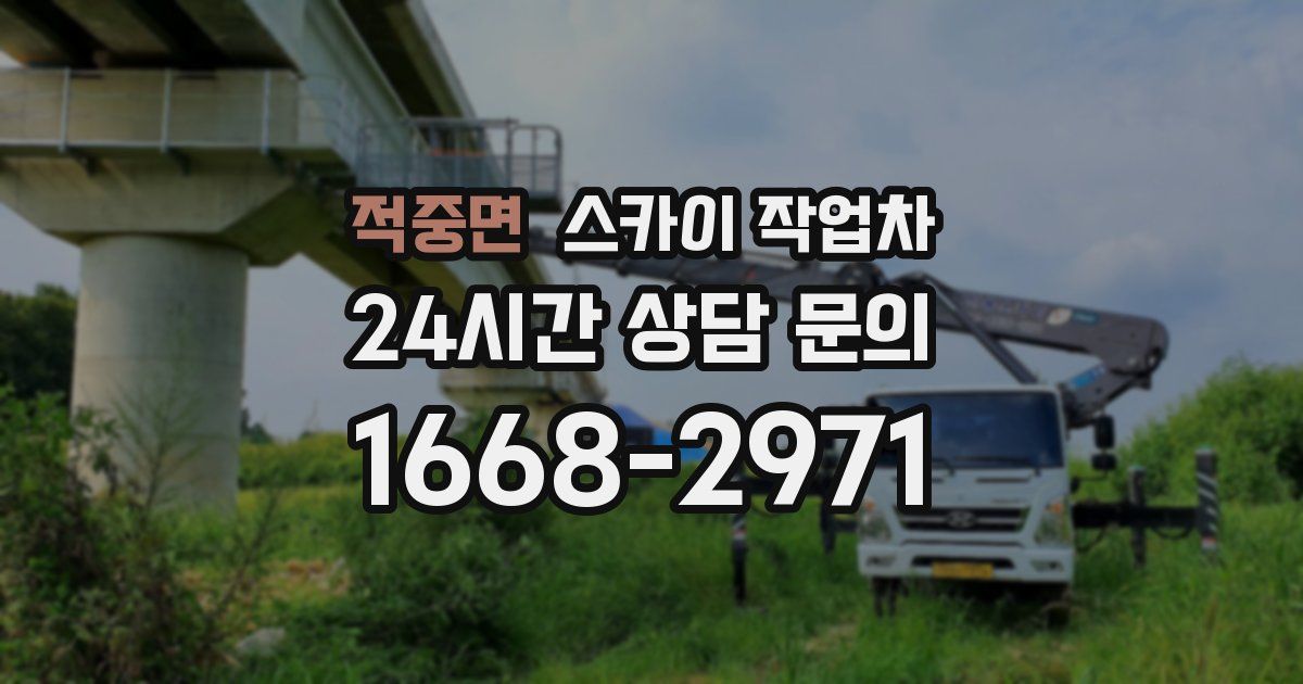 적중면 스카이 작업차