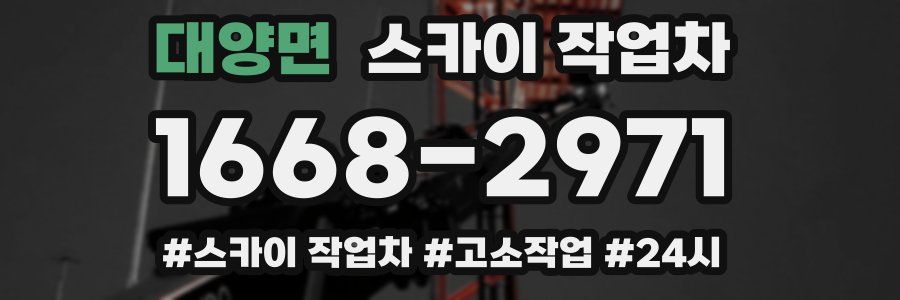 대양면 스카이 작업차