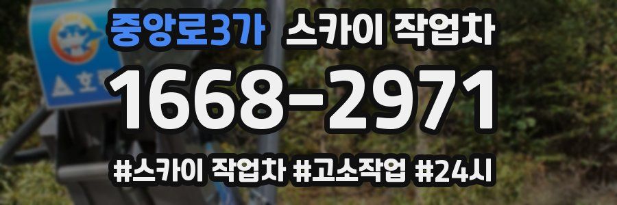 중앙로3가 스카이 작업차