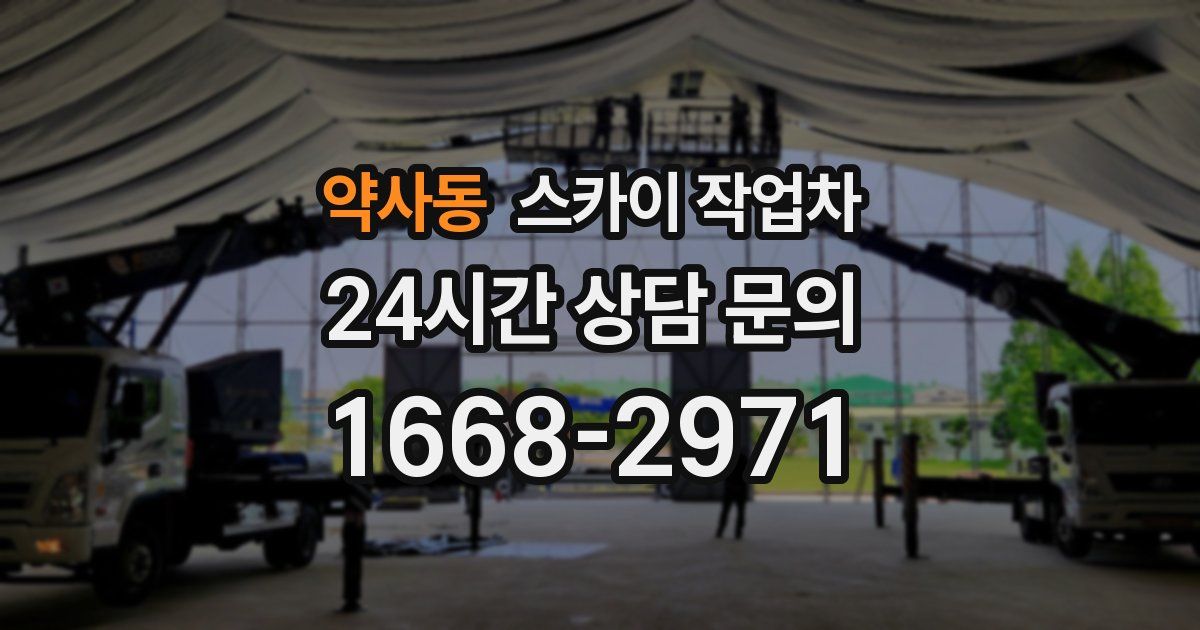 약사동 스카이 작업차