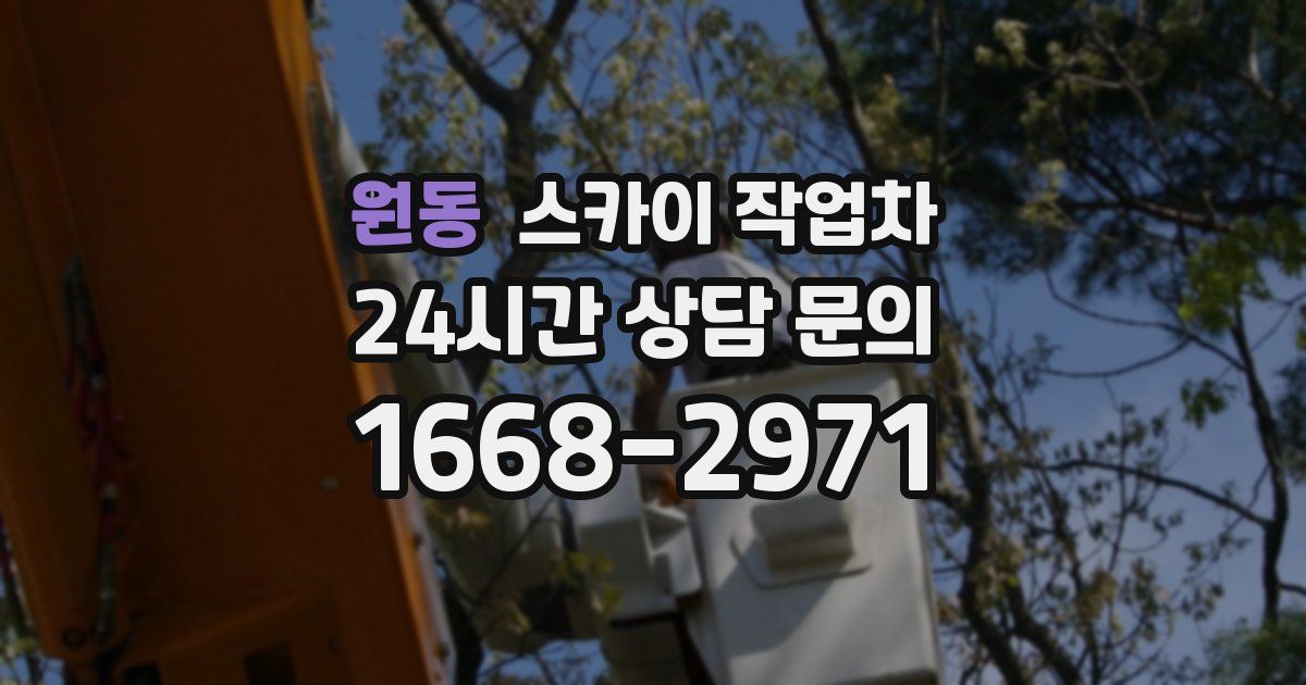 원동 스카이 작업차