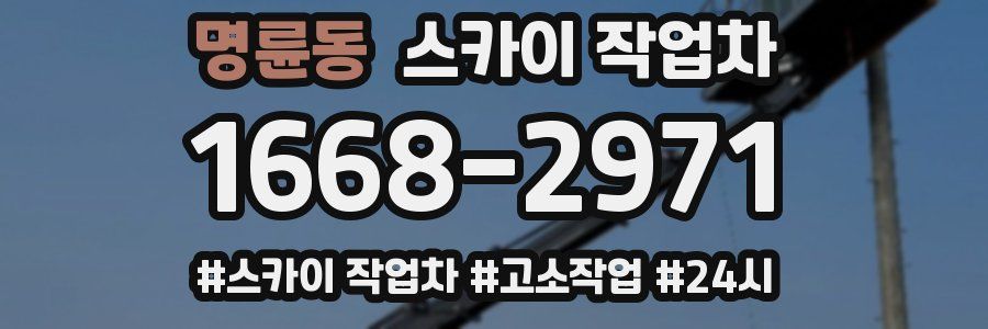 명륜동 스카이 작업차