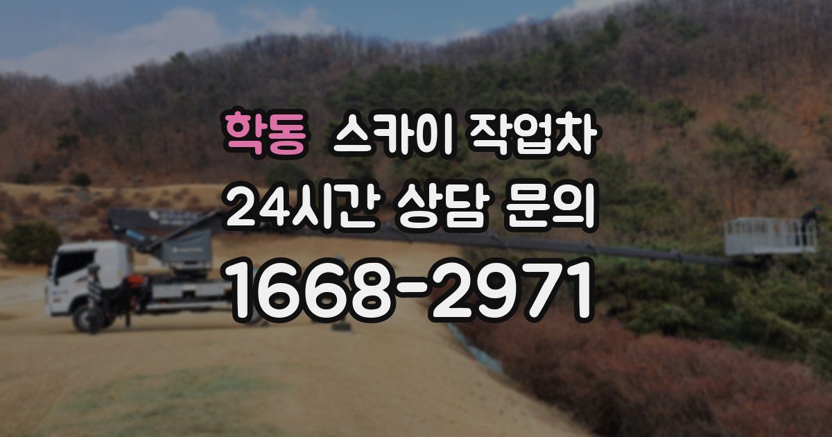 학동 스카이 작업차