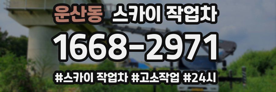 운산동 스카이 작업차