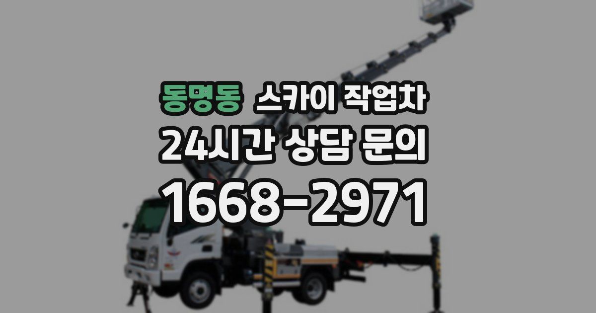동명동 스카이 작업차