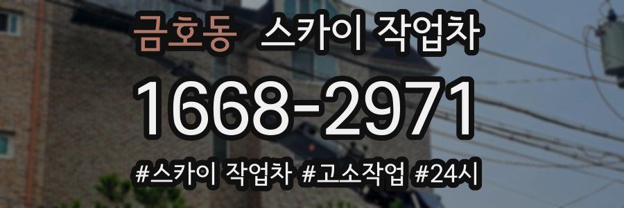 금호동 스카이 작업차
